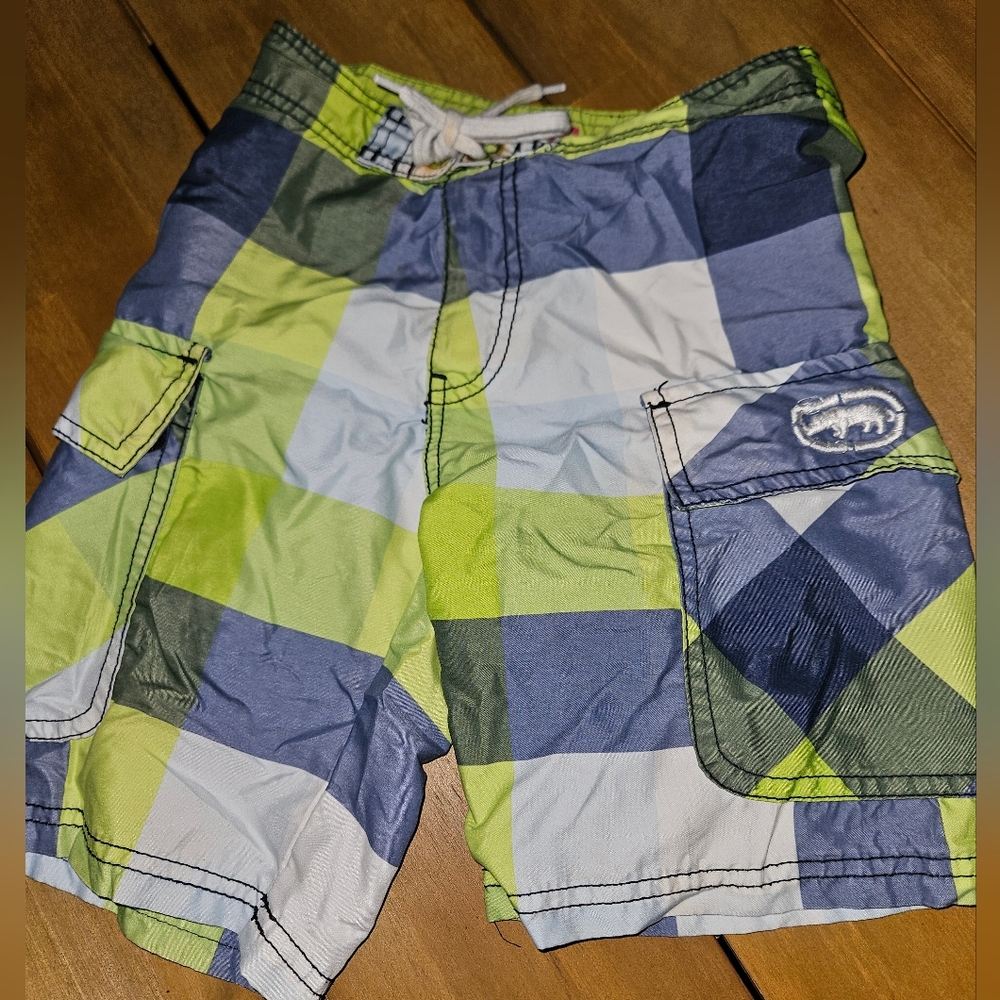 Ecko Plaid Swim Shorts with Pocket